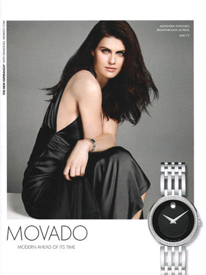 Alexandra Daddario Movado Fashion Ads