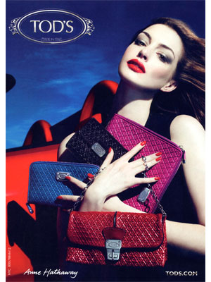Anne Hathaway for Tod's