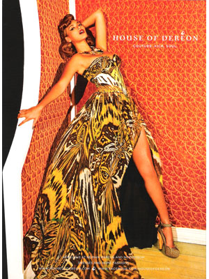 Beyonce for House of Dereon fashions