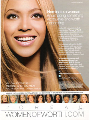 Beyonce for Loreal Women of Worth