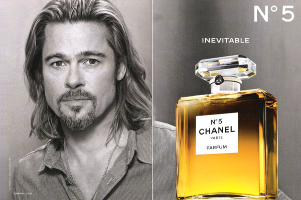 Brad Pitt Chanel No.5 perfume celebrity endorsements