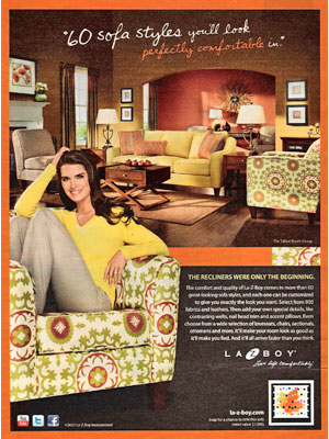Brooke Shields for La-z-boy Furniture