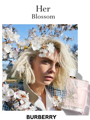 Cara Delevingne Burberry Her Blossom - Allure May 2020