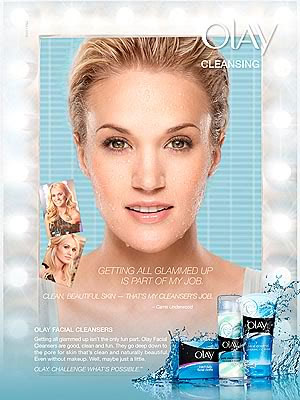 Carrie Underwood for Olay celebrity beauty endorsements