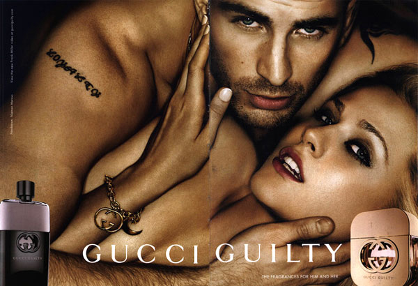 Chris Evans and Evan Rachel Wood Gucci fragrance ads