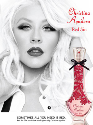 Christina Aguilera Red Sin Perfume celebrity endorsements