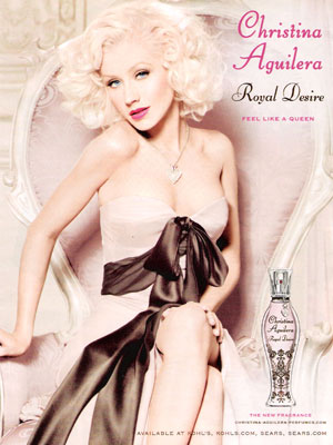 Christina Aguilera Royal Desire Perfume celebrity endorsements