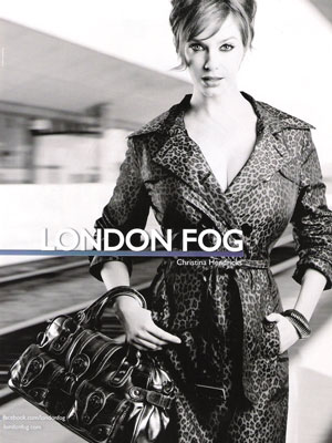 Christina Hendricks London Fog celebrity fashion endorsements
