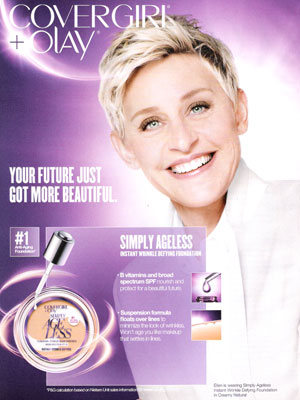 Ellen DeGeneres Olay CoverGirl Ads