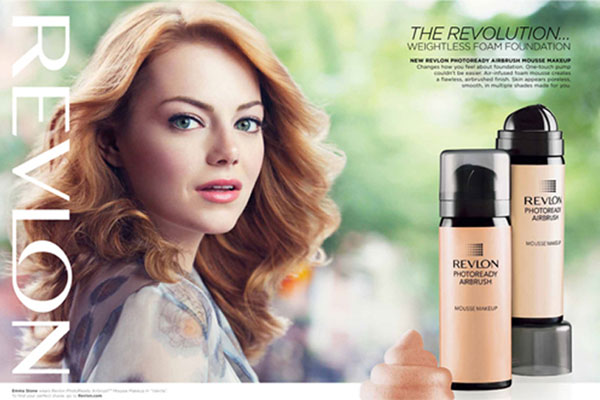 Emma Stone Revlon makeup celebrity endorsements