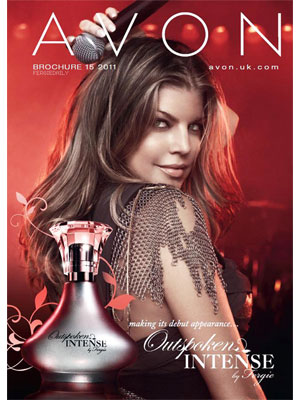 Fergie Outspoken Intense by Avon perfume ad 2011