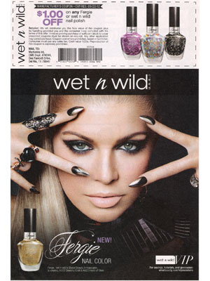 Fergie Wet n Wild nail color, celebrity endorsement ads