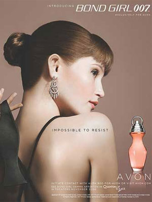 Gemma Arterton for Bond Girl 007 Avon perfumes celebrity endorsements