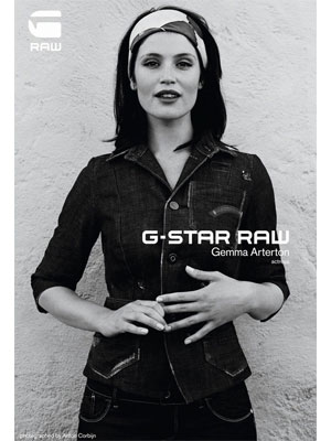 Gemma Arterton for G Star Raw fashions celebrity endorsements