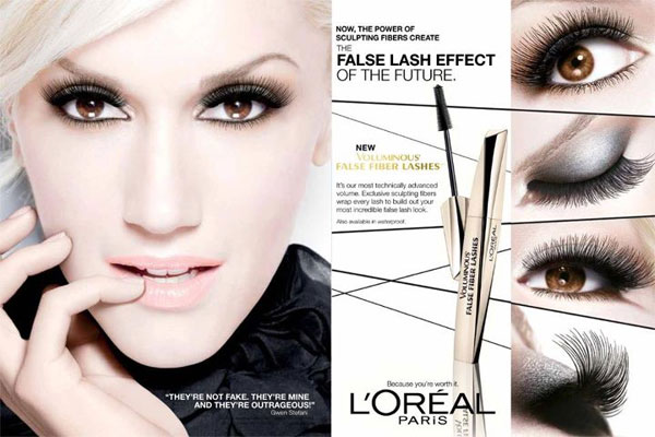 Gwen Stefani L'Oreal Mascara celebrity endorsements