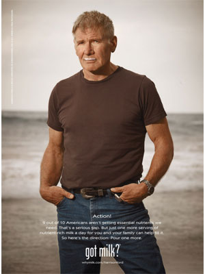 Harrison Ford Got Milk celebrity endorsements
