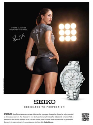 Hope Solo Seiko celebrity endorsements
