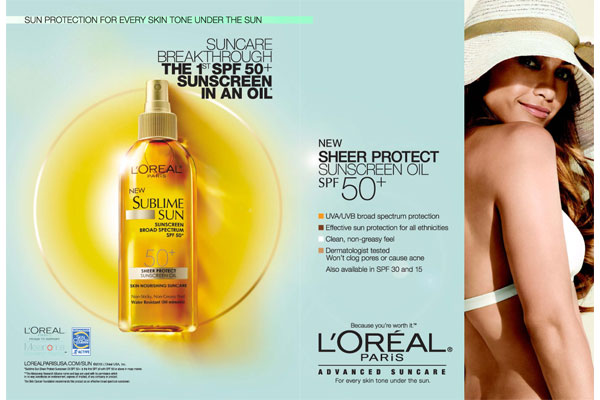 Jennifer Lopez L'Oreal celebrity endorsement ads