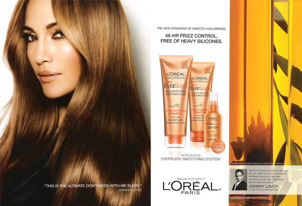 Jennifer Lopez celebrity endorsements L'Oreal EverSleek