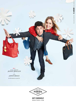 Jenny Mollen and Jason Biggs for Fossil