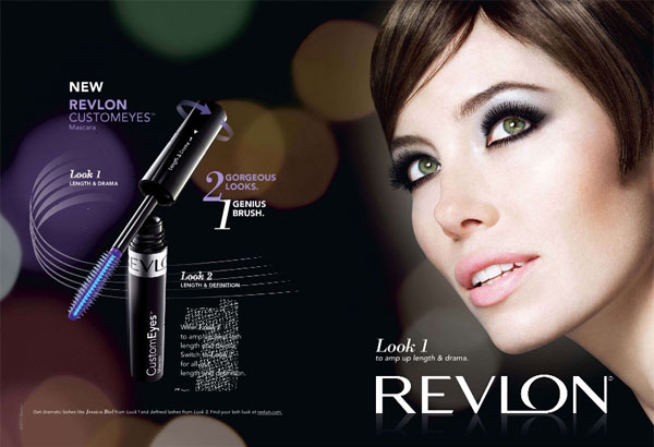 Jessica Biel celebrity endorsements Revlon CustomEyes Mascara