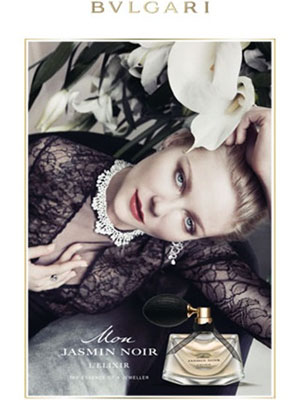 Kirsten Dunst Bvlgari Mon Jasmine Noir L'Elixir perfume celebrity endorsements