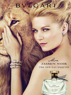 Kirsten Dunst Bvlgari Mon Jasmine Noir L'Eau Exquise perfume celebrity endorsements