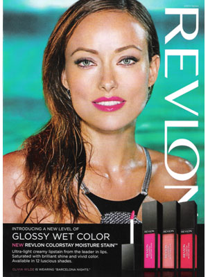 Olivia Wilde Revlon Colorstay celebrity ads