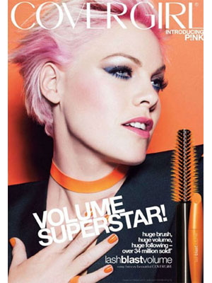Pink CoverGirl makeup celebrity endorsements