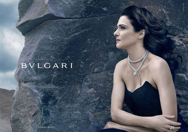 Rachel Weisz Bulgari celebrity endorsement adverts