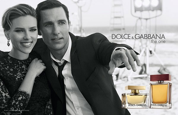Scarlett Johansson and Matthew McConaughey Dolce & Gabbana perfume ads