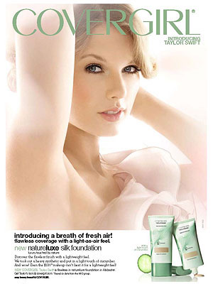 Taylor Swift for CoverGirl celebrity beauty ads
