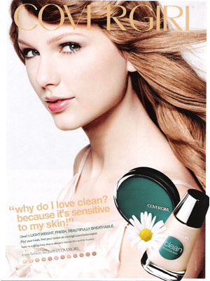 Taylor Swift CoverGirl makeup celebrity endorsements