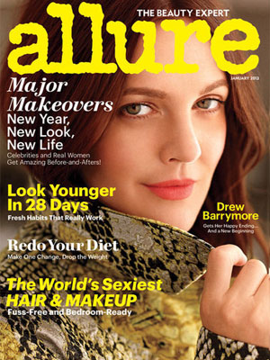 Drew Barrymore Allure Magazine January 2013