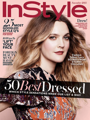 Drew Barrymore InStyle Magazine November 2015