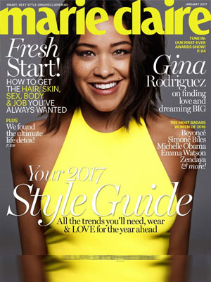 Gina Rodriguez Marie Claire Magazine January 2017