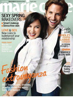 Bradley Cooper Abbie Cornish Marie Claire Magazine April 2011